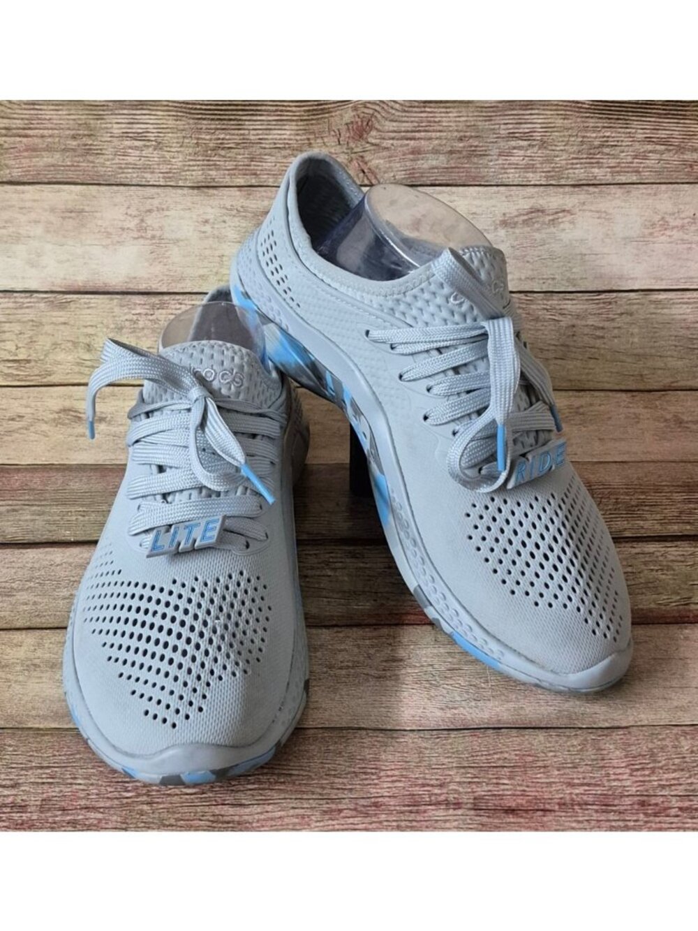 Crocs LiteRide 360 Pacer Womens Size 10 Gray Blue Athletic Walking Sneakers